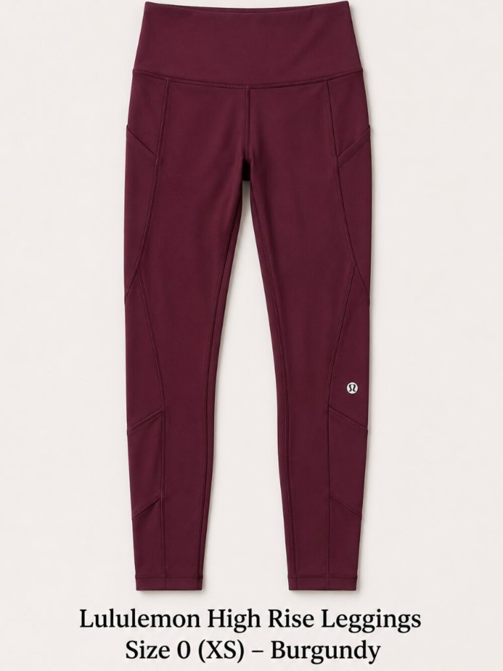 Lululemon Burgundy High Rise Leggings Size 0 XS